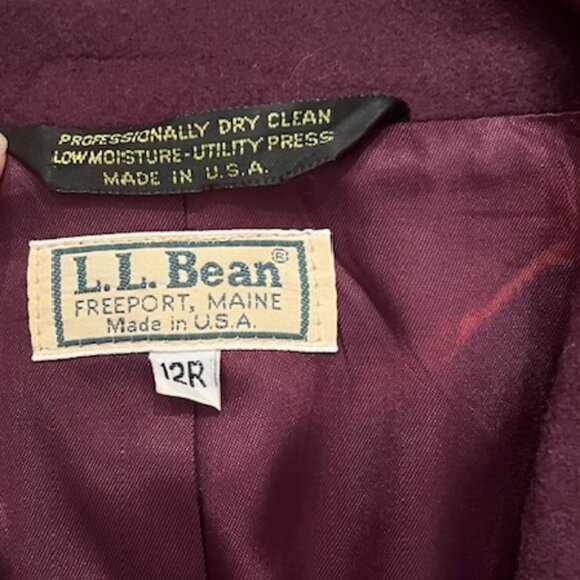 Vintage LL Bean Wool purple blazer jacket size 12 - Picture 7 of 7